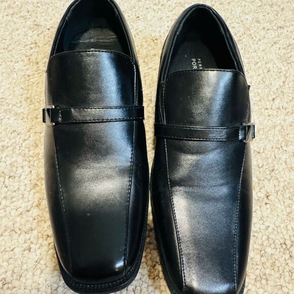 Perry Ellis Elegant Black Leather Loafers - Picture 5 of 10